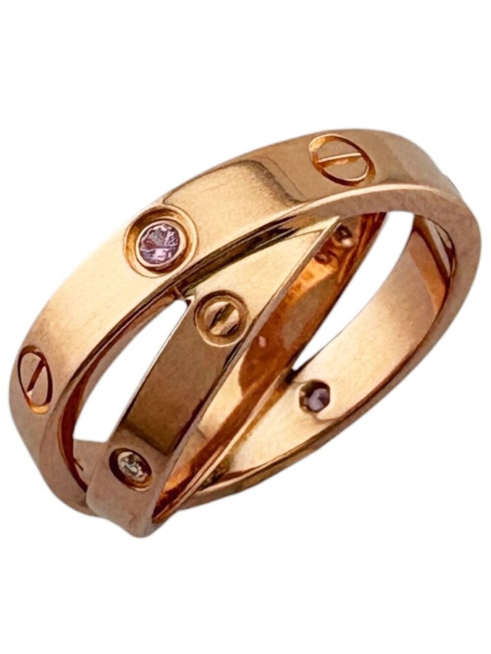 Cartier Be Love Ring 18k Pink Gold Sapphire